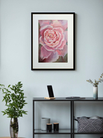 Картина авторская акварельная в паспарту 40х50 см на стену для интерьера "Пион"