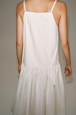 ZARA ПЛАТЬЕ СО СКЛАДКАМИ — ZW COLLECTION, БЕЛЫЙ