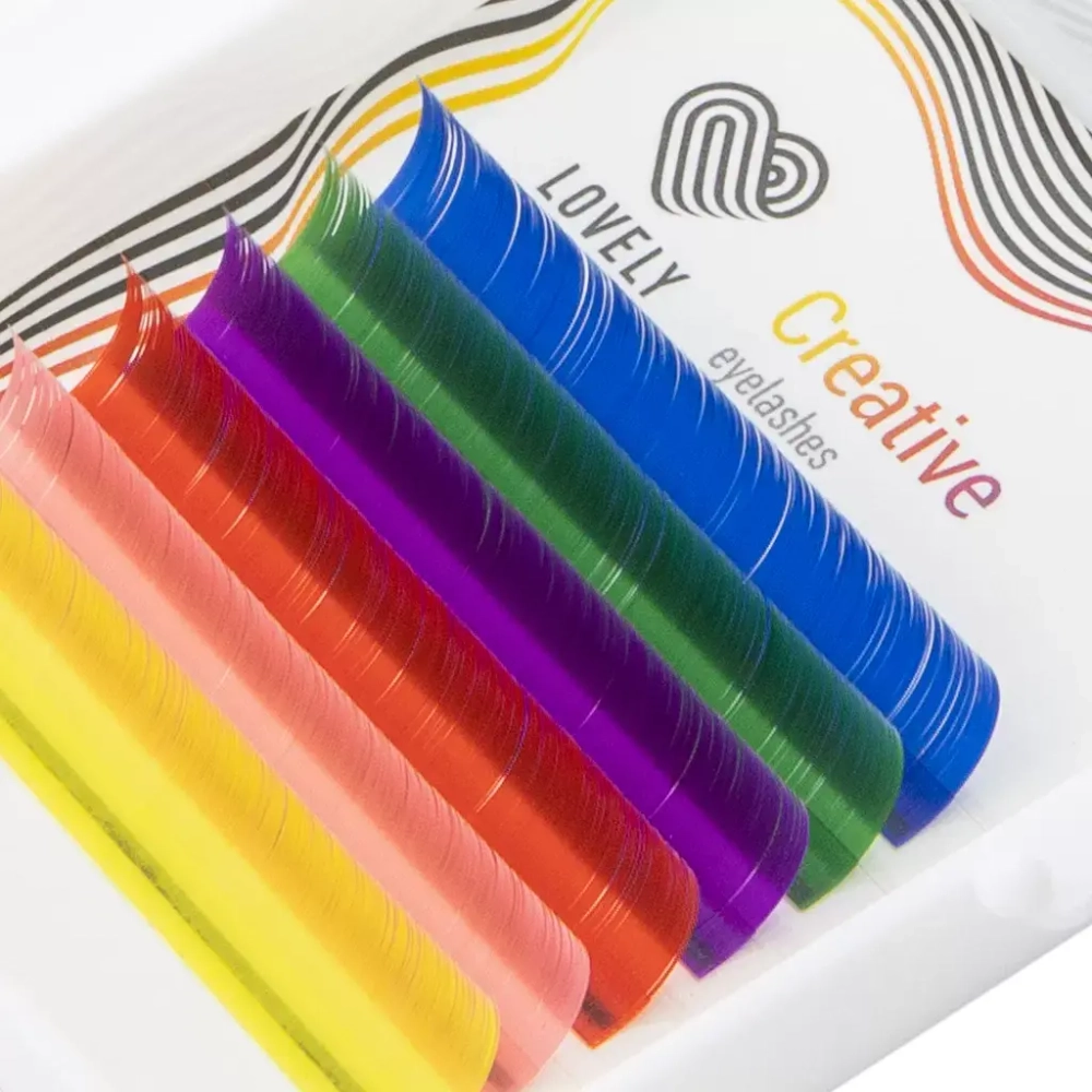 Ресницы палитра Multicolor Lovely MINI 6 линий