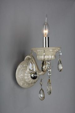 Бра настенное OML-30501-01 кремовое стекло Omnilux Teramo