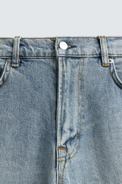 ZARA ДЖИНСЫ SLIM FIT, НЕБЕСНО-ГОЛУБОЙ