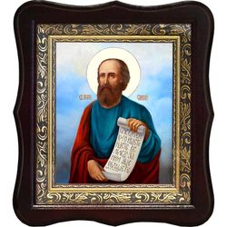 Елисей Святой пророк чудотворец. Икона на холсте.