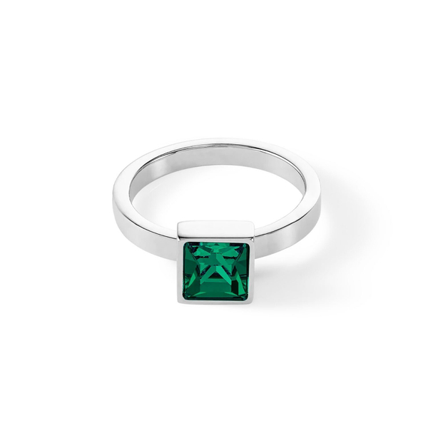 Кольцо Coeur de Lion Dark green-silver 18.5 мм 0500/40-0548 58 размер 18,5
