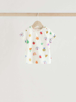 Футболка и легинсы в комплекте для малышей Next E66-978, 3 шт., Молочный, Голубой, Красный