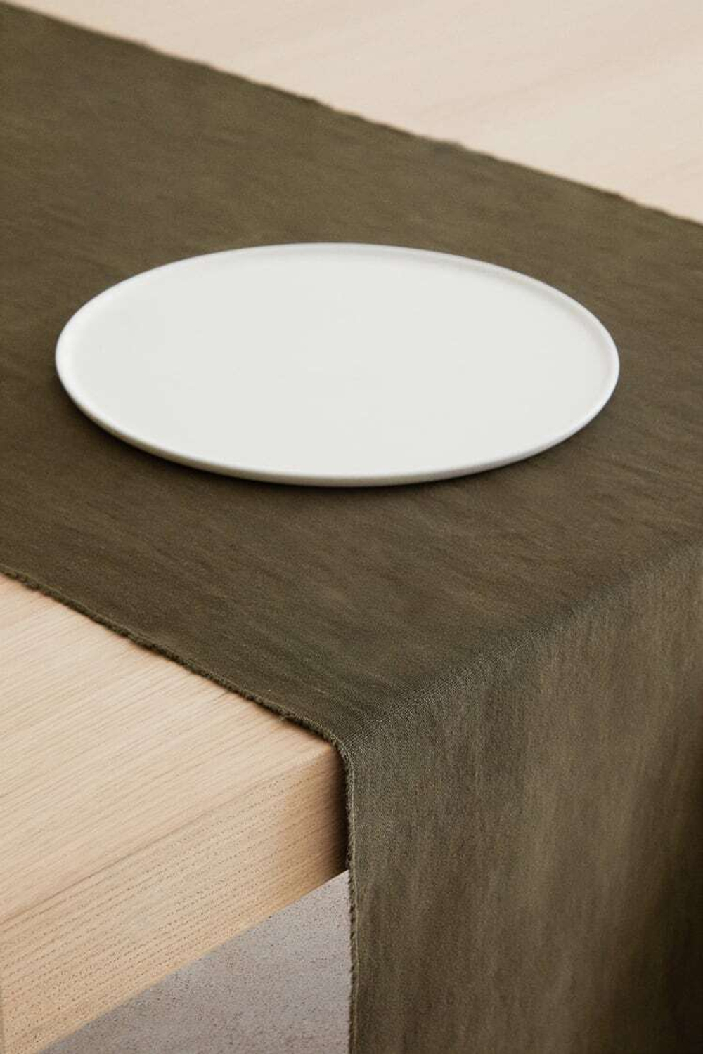 ZARA HOME НАСТОЛЬНАЯ ДОРОЖКА 01, ХАКИ