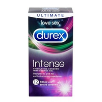 Рельефные презервативы со стимулирующей смазкой Durex Intense Orgasmic 12шт