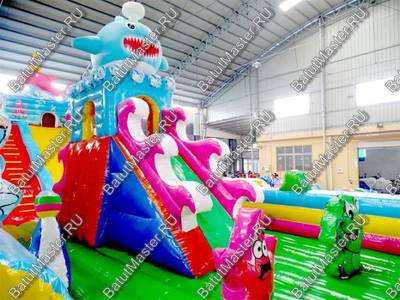 Коммерческий надувной батут "На морском дне" 20*10*7 м