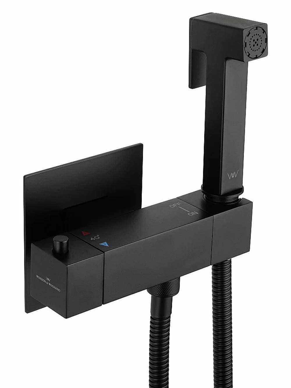 Гигиенический душ с термостатом WONZON & WOGHAND WW-88819903-MB черный матовый