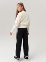 Кардиган школьный для девочки AT585 молочный