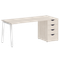 Home Office Стол письменный VR.SP-3-178.4.A Денвер Светлый/Металл Белый 1780*720*750