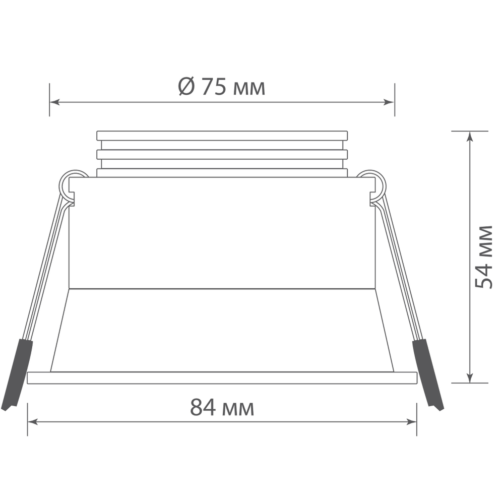 Светильник встраиваемый,  поворотный круглый,  7Вт,  3000К,  670Лм,   D84*H54мм,  IP20,  черный