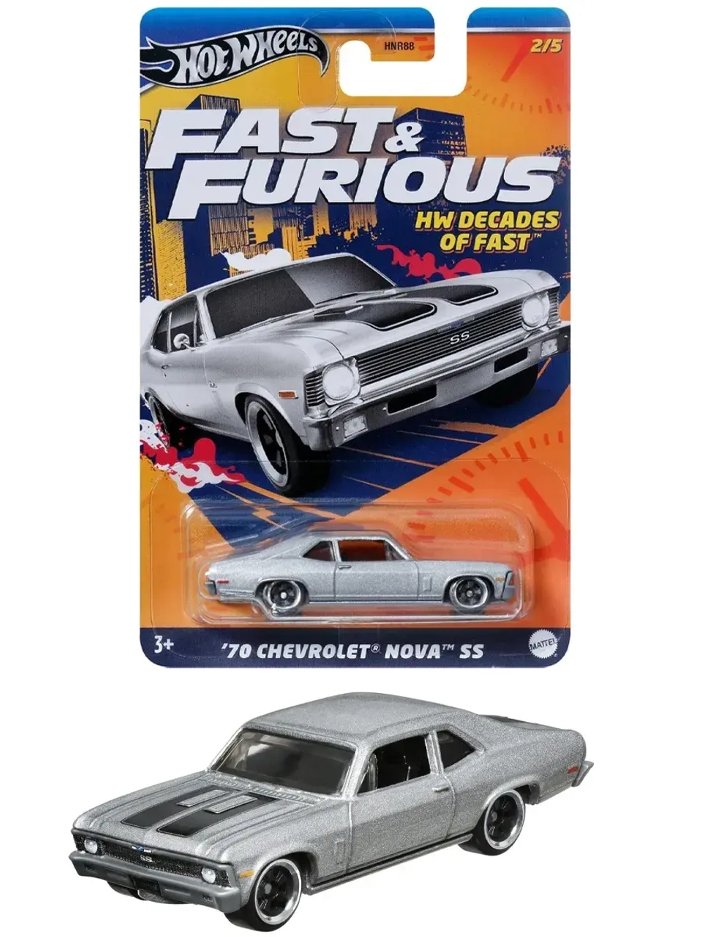 Машинка Хот Вилс 70 Chevrolet Nova SS HNR88 HRW42
