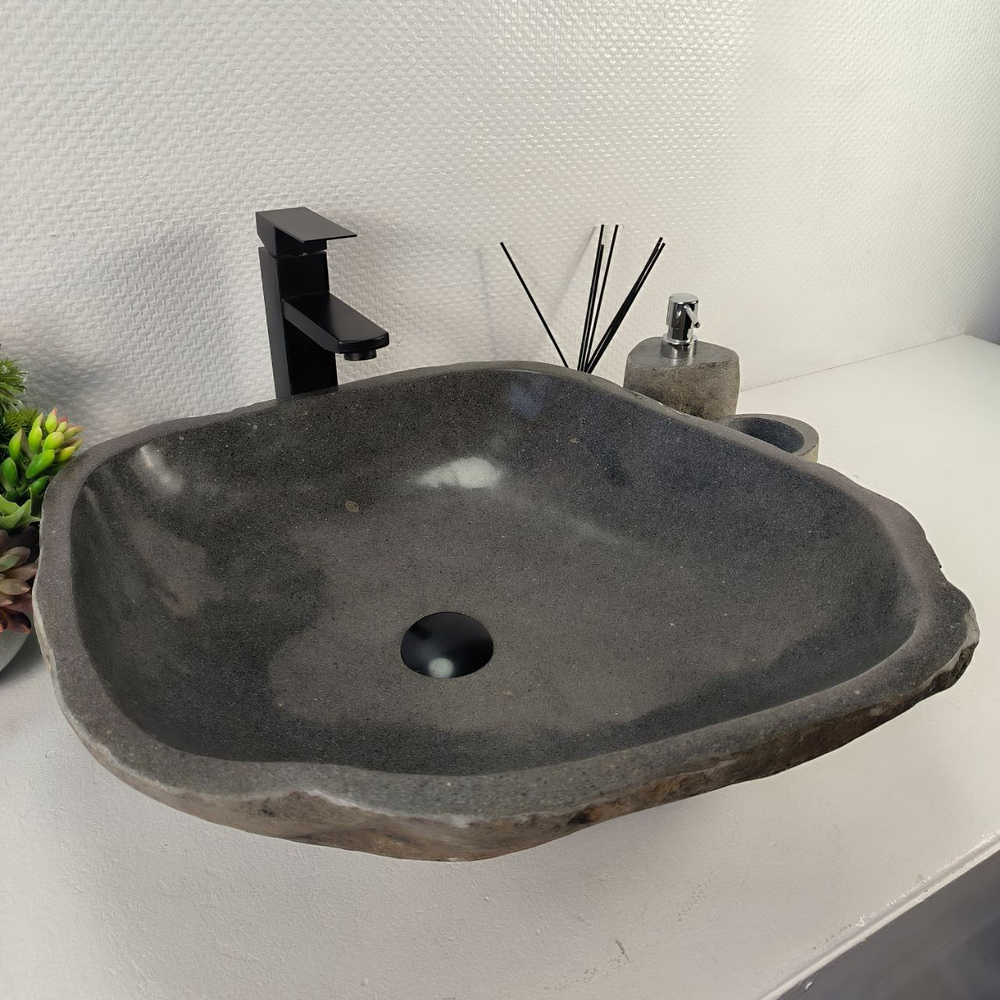 Раковина из речного камня RS-65405 52*52*16 0862