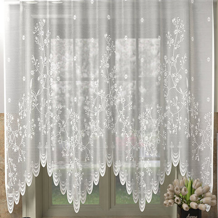 Занавеска "Л. Е88Р", цвет белый, на шторной ленте, Беларусь.