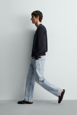 ZARA ДЖИНСЫ STRAIGHT FIT, ГОЛУБОЙ