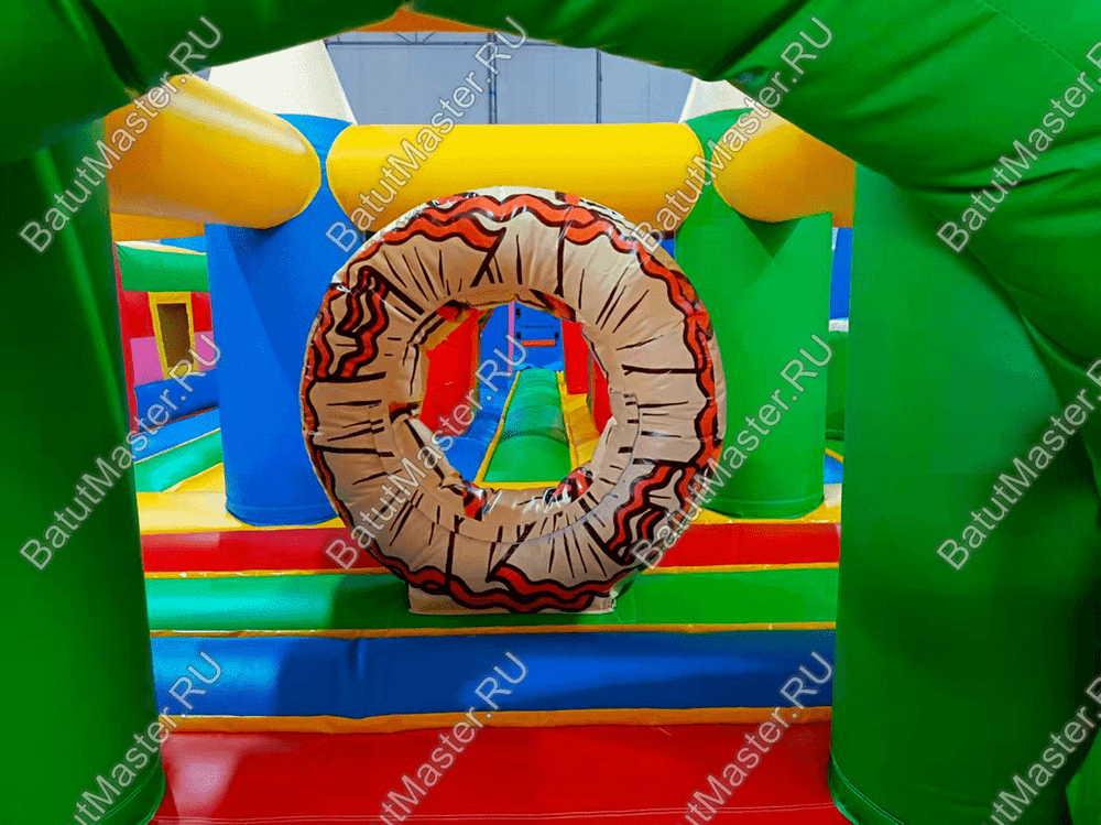 Надувная полоса препятствий "Коробка с карандашами"