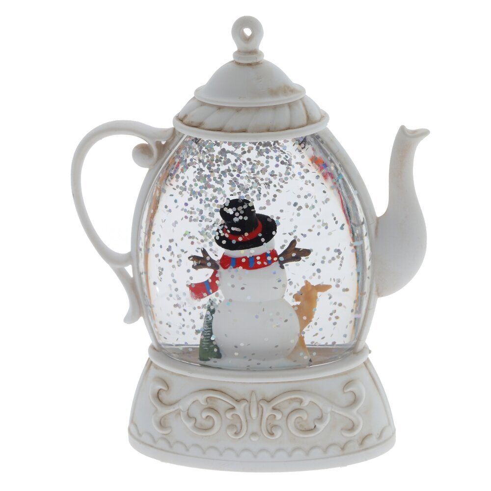 GAEM Изделие декоративное "Снеговик в чайнике" (подсвет, 2xAAA, н/п), L10,5 W4 H13,5 см