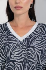 Джемпер Бери и беги (сине-серый) Б12680-7 LT Collection