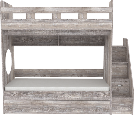 Двухъярусная кровать КарИВи Юниор 1 80x160 Бетон Бетон