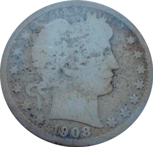 США 50 центов 1/2 доллара 1908 Barber Half Dollar Голова Свободы Новый Орлеан БУКЛЕТ СЕРЕБРО