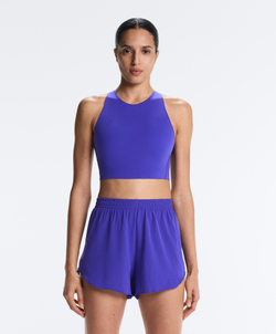 Oysho Топ Light Touch с перекрестной спинкой, синий