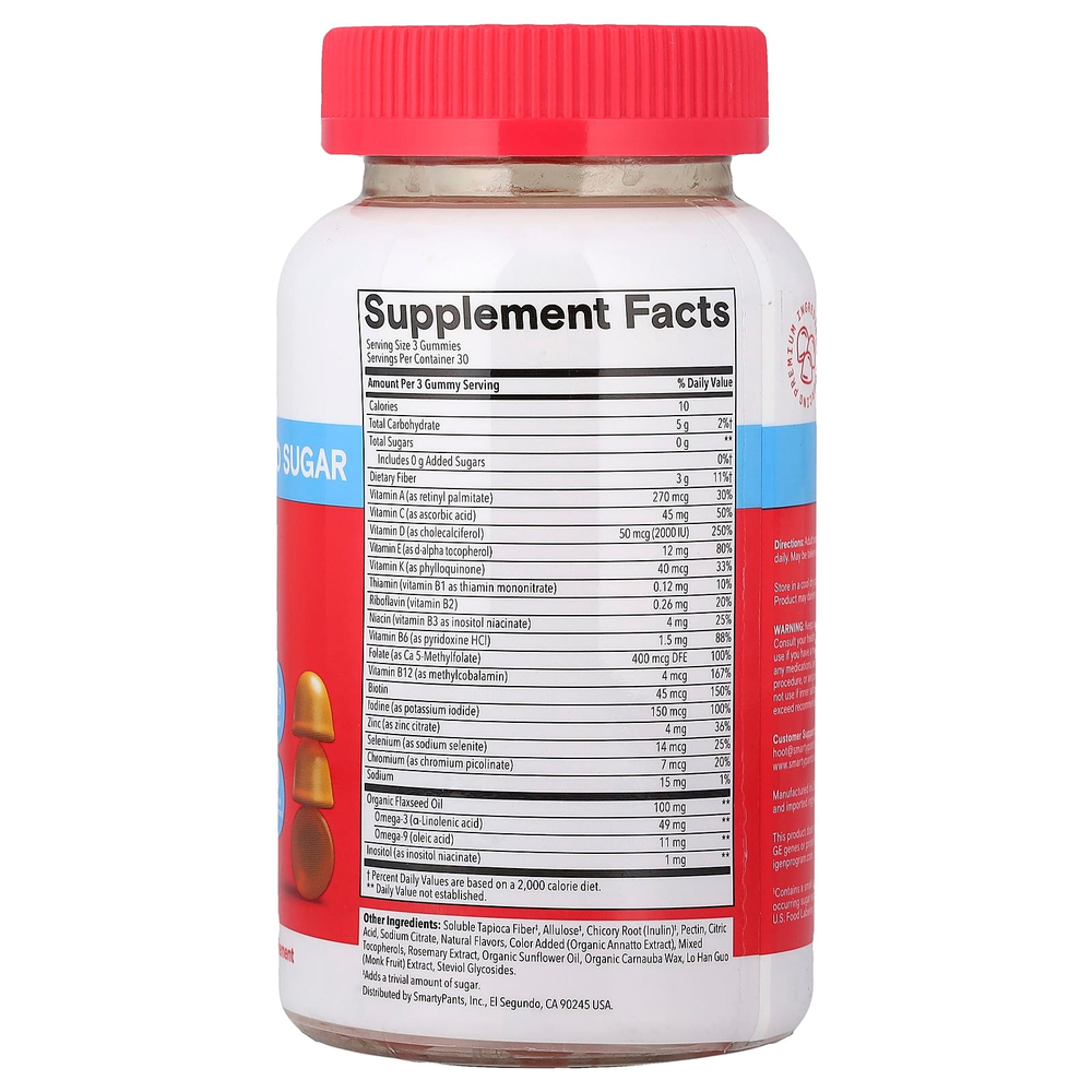 SmartyPants, мультивитамины и омега-кислоты для женщин, со вкусом апельсина, 90 жевательных таблеток