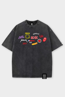 Футболка SHMOT "ROCK LEGENDS" GARMENT DYE Черный