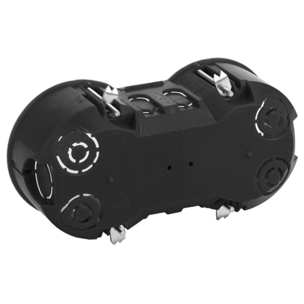 Коробка установочная ЭРА KUP-2-70-45 черная 2х местная 141х70х45мм для полых стен саморезы металлические лапки IP20