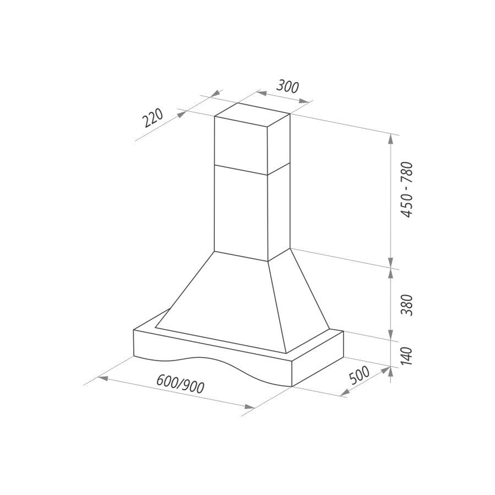 Кухонная вытяжка MAUNFELD Gretta Novas C 90 бежевый фото 2