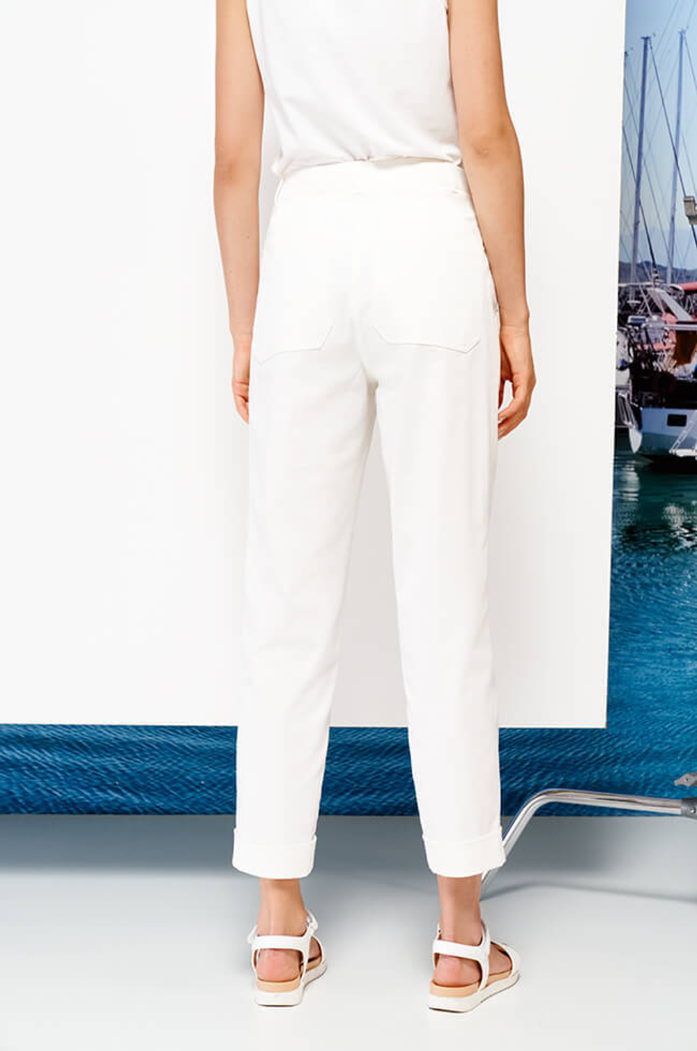 3912 Брюки женские (молочный)