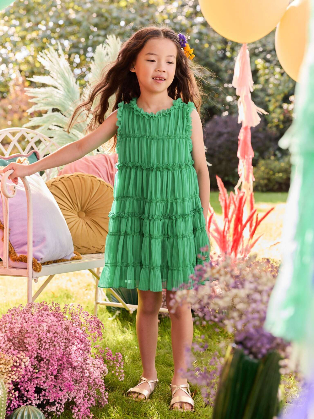 Платье для девочки Next E87-243, Зеленый