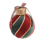 Шар вельветовый в полоску 25 см