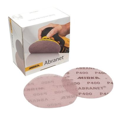 Шлифовальные диски на липучке D-150 мм на сетке MIRKA Abranet