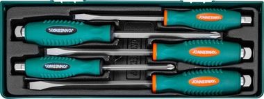 Набор отверток стержневых ударных,силовых под ключ, в ложементе, 5 предметов JONNESWAY D70105SP