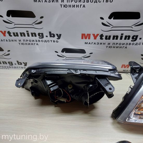 Передние фары angel eyes chrome для Opel Vectra C