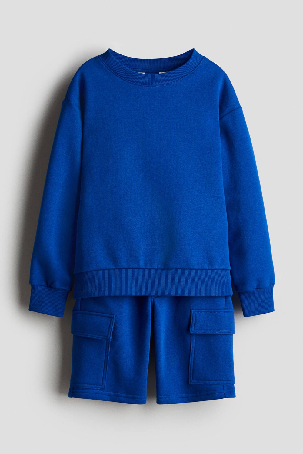 H&M Комплект из толстовки и шорт, ярко-синий