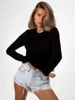 Лонгслив женский черный