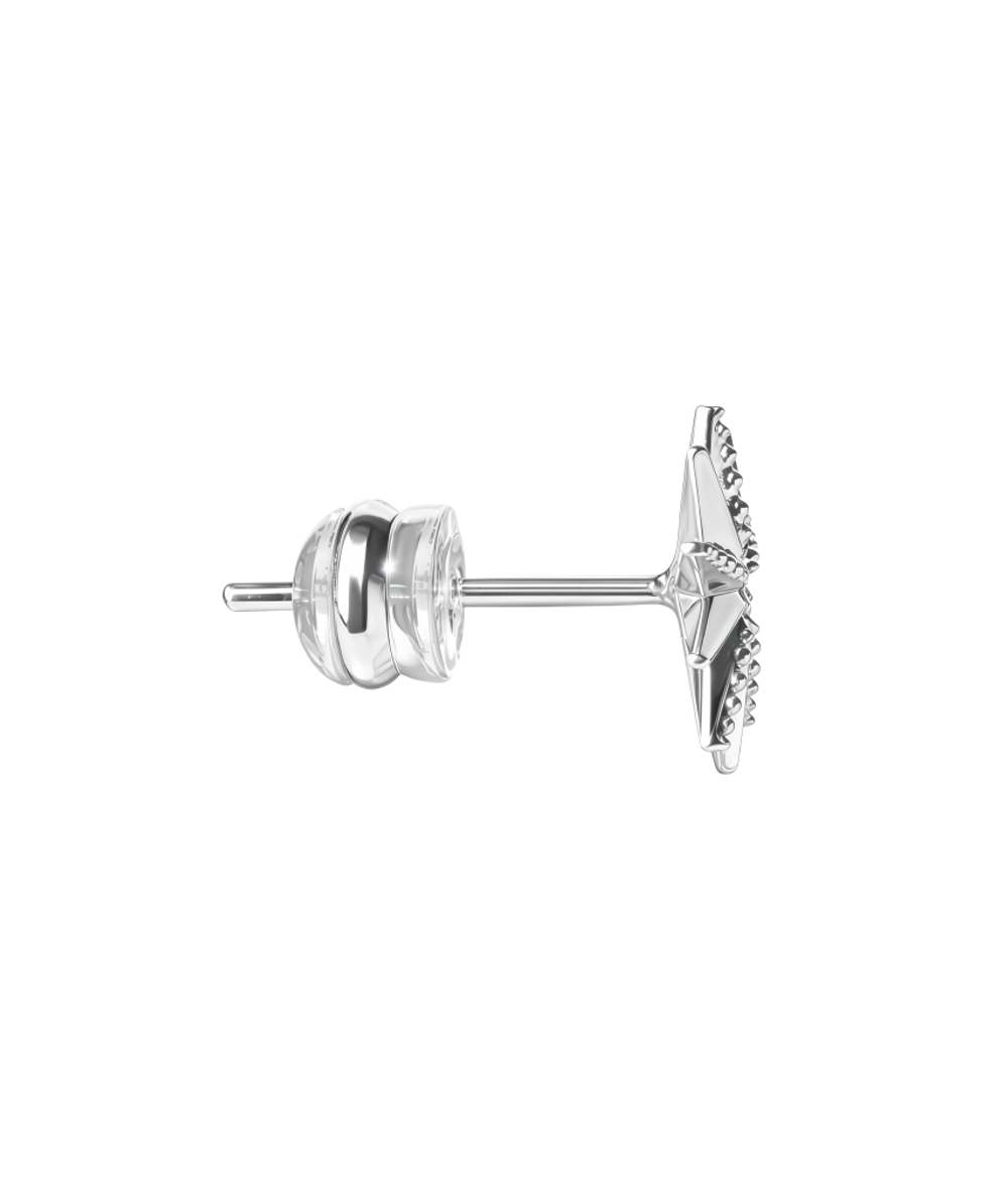 Серьги из серебра со вставками из выращенного сапфира