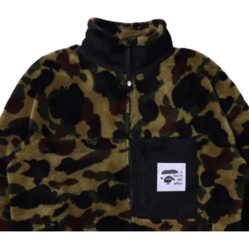 A Bathing Ape 1st Camo Boa Куртка Fw21 зеленый
