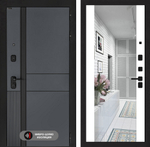 Входная дверь Лабиринт EVOLAB - Зеркало максимум Белый софт