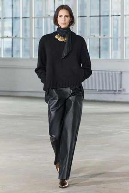 ZARA ОДНОТОННЫЙ СВИТЕР, ЧЕРНЫЙ