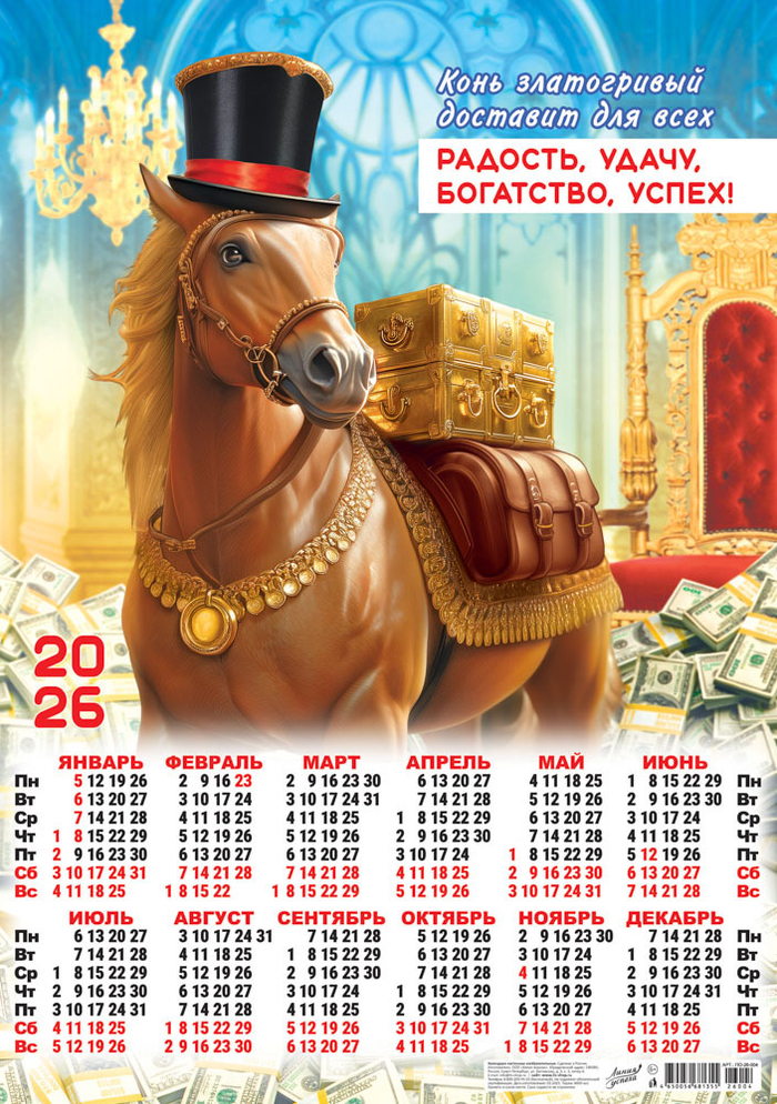 Листовой календарь на 2026 год А16