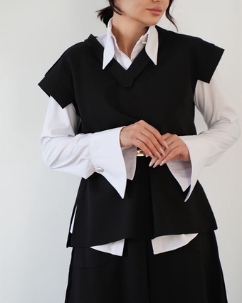 Жилет из джерси в черном