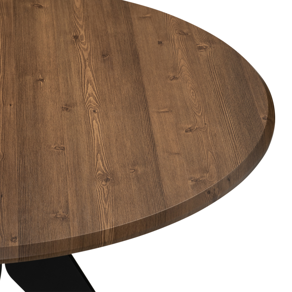 Стол деревянный Woodville Рикла 100х76 орех кантри, черный, ножки черные