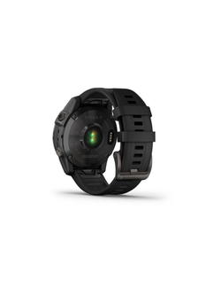 Garmin Fenix 7 Sapphire Solar титановый Carbon Gray DLC с силиконовым ремешком (010-02540-21)