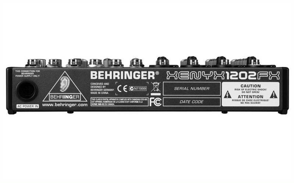 BEHRINGER 1202FX микшер, 4 моновхода, 4 стерео, 1 AUX-шина, процессор эффектов__1