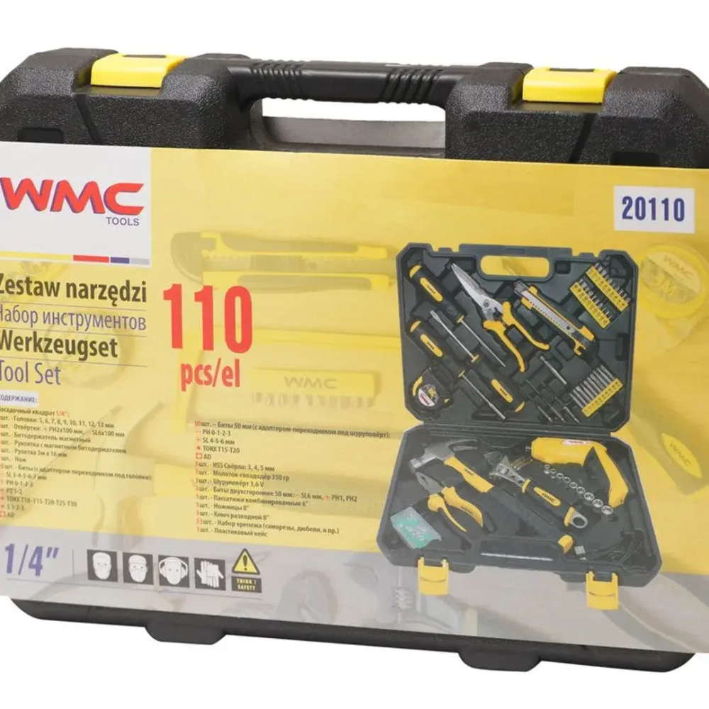 Набор инструментов 110пр. 1/4''(6гр)(5-13мм) WMC TOOLS WMC-20110