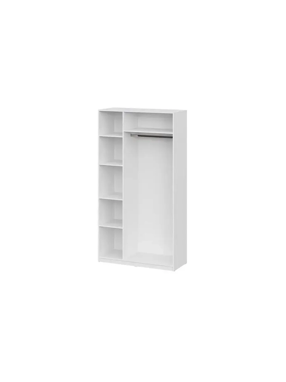 Шкаф для одежды распашной Белый текстурный 120х51х221 см