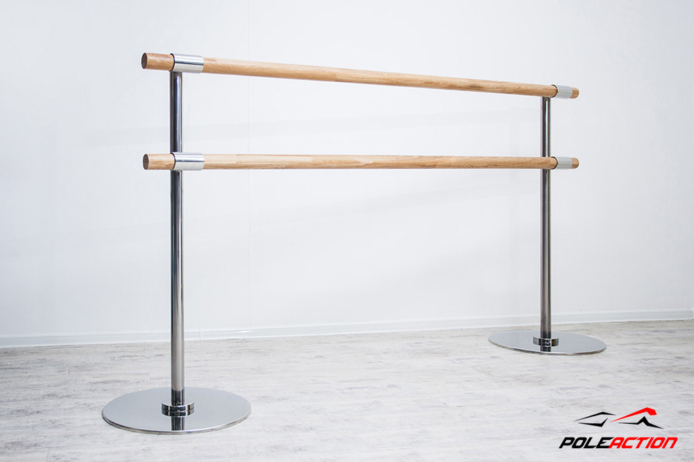 2-х уровневый мобильный (переносной) хореографический станок «Элегант» (нерж. сталь)