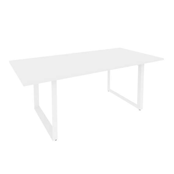 Onix Direct Стол переговорный на О-образном м/к O.MO-PRG-19 Белый Бриллиант/Металл Белый 1980*980*75